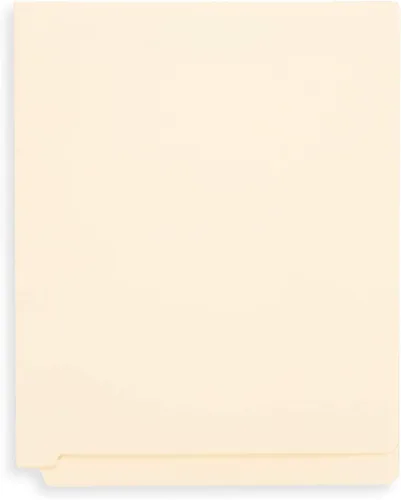 Vista 5 de Blue Summit Supplies Carpetas de archivos de cierre de Manila pesadas de 14 puntos con pestañas finales, carpetas reforzadas de corte recto con 2