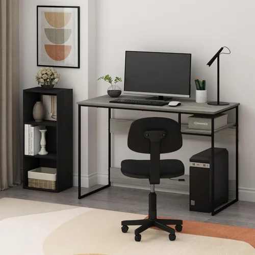 Vista 295 de Furinno - Estantería de cubos de 5 niveles serie Luder para libros y almacenamiento, color roble francés