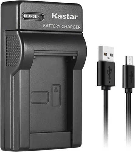 Kastar Cargador USB delgado para Olympus LI-10B, LI-12B y Olympus Stylus 300, 400, 500, 600, 800, C-50, 60, 70, 470, 760, 770, 5000, Serie Camedia,