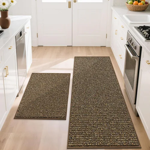 Vista 68 de BEQHAUSE Alfombras de cocina de 20 x 32 pulgadas, antideslizantes, para piso, súper absorbentes y resistentes a las manchas, lavables a máquina