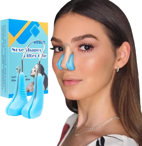 AMIJEAL Nose Shaper Clip Pain-Free Nose Bridge Straightener Corrector Azul