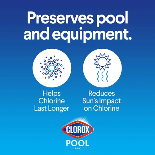 Vista 3 de Estabilizador de cloro para piscina de Clorox Pool&Spa®, ayuda a que el cloro dure más, compatible con piscina de agua salada, 4 libras