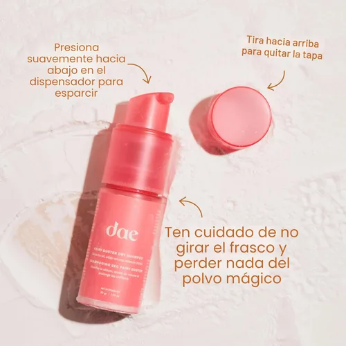 Vista 5 de DAE Champú en polvo seco Fairy Duster - Ingredientes naturales sin aerosol, absorbe aceite y refresca las raíces