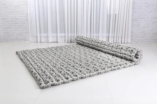 Vista 55 de Leewadee colchón tailandés enrollable para cama de invitados, tapete de yoga, para masaje tailandés, ecológico, orgánico y natural.