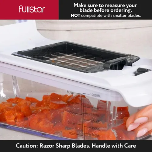 Vista 7 de Fullstar Juego de repuesto de cuchillas – Solo compatible con modelos selectos de picador de verduras Fullstar – Juego de inserción de 2 piezas