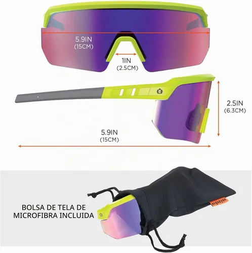 Vista 6 de Skullerz AEGIR Gafas de Seguridad, Gafas de Sol - Lentes Espejados