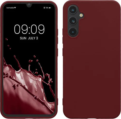 Vista 77 de kwmobile Funda compatible con Samsung Galaxy A12 - Funda protectora de silicona TPU suave y delgada - Verde oscuro mate