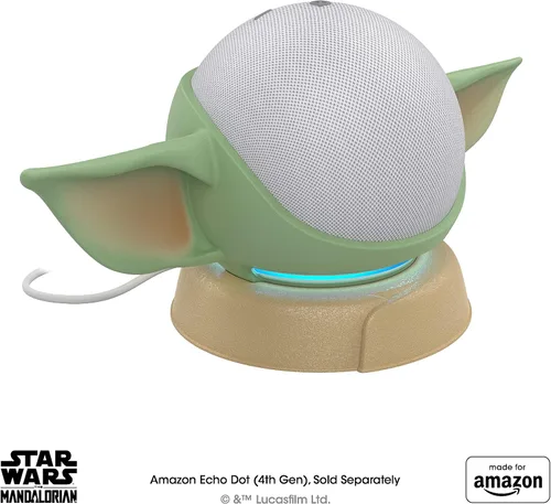 Vista 3 de Made for Amazon, featuring The Mandalorian Baby Grogu ™-inspired Stand for Amazon Echo Dot (4th & 5th Gen)