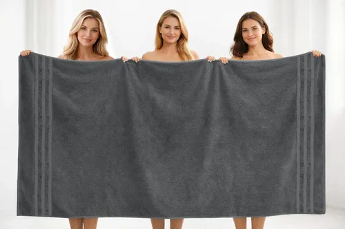 Vista 151 de DAN RIVER Paquete de 2 sábanas de baño de lujo 35x70, 600 GSM, toallas de 100% algodón hilado en anillo suaves y de secado rápido, ideales para Beige