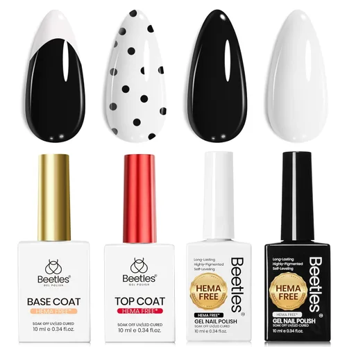Vista 42 de Beetles - Esmalte de uñas de gel blanco perla, 0.5 onzas líquidas, color blanco perla, brillante, sirena, concha nacarada, esmalte de uñas de gel