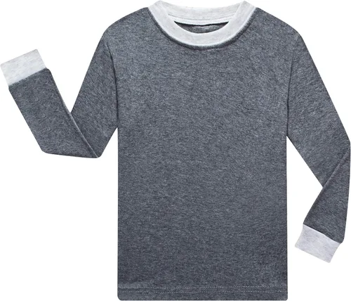 Vista 2 de Benaive Pijama para niños, pijama de algodón para niño, conjunto de pantalones de 4 piezas para niños
