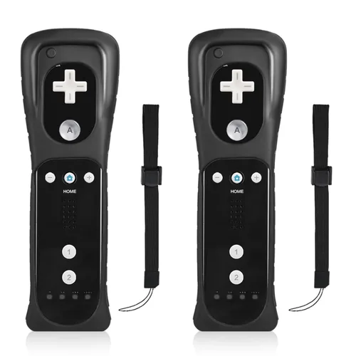TechKen 2 Pack Wii Remote Controller with Silicone Case and Wrist Strap for Wii U