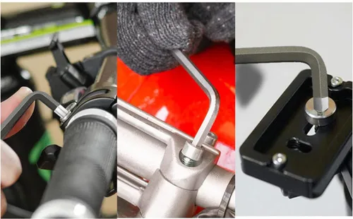 Vista 5 de Llave Allen de llave hexagonal de extremo de bola de 0.059 in, llave hexagonal interna, herramienta de reparación de acero S2 de brazo largo