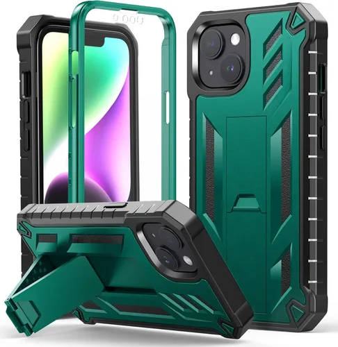 Vista 12 de FNTCASE for iPhone 14 Plus Case: Military Grade Drop Proof Rugged Protective Cell Phone Cover with Kickstand & Built-in Protection Matte Textured