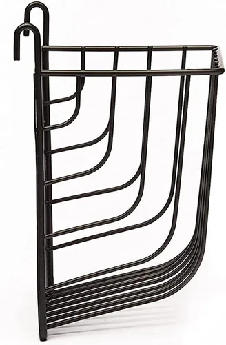 Vista 6 de Comedero de heno para conejos, conejillos de indias, conejito, chinchilla, soporte de heno de metal resistente, 7.3 x 4.3 x 6.7 pulgadas