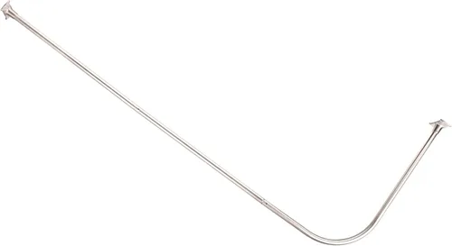 Vista 8 de PrettyHome Barra de cortina de ducha con forma de L, para baño, 28 x 68 pulgadas, acabado negro