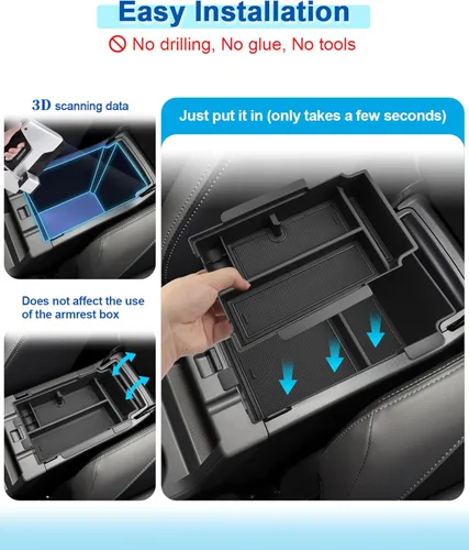 Vista 7 de Organizador de Consola Central de 2 Capas para Crosstrek 2024 2025 2026, Bandeja de ABS Duradera para Subaru Crosstrek