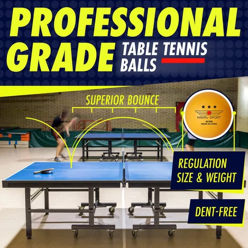 Vista 6 de NIBIRU SPORT Professional Ping Pong Paddle Sets - 2 Player or 4 Player Table Tennis Paddles, Retractable Net, Pingpong Balls and Carry Bag Storage