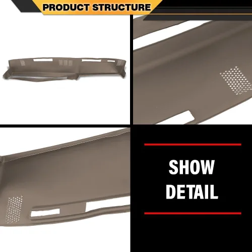 Vista 8 de Cubierta de salpicadero compatible con Chevy tamaño completo GMC 1981-1987/compatible con Chevy SUV GMC 1981-1991 cubierta de tablero beige