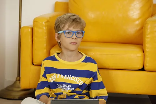 Vista 4 de Gafas de bloqueo de luz azul para niños, marco irrompible para niños y niñas (3-12 años)