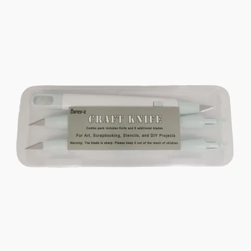 Vista 6 de Corey-z Kit de cuchillos de precisión para manualidades, juego de cuchillos Exacto, cuchillo de tallado, herramienta de corte de manualidades con 6