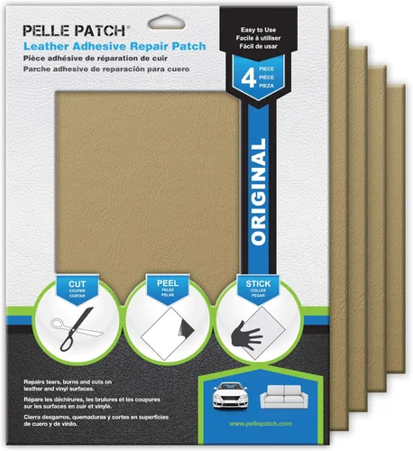 Vista 61 de Pelle Patch - Parche de reparación de cuero y vinilo - 25 colores disponibles - Original 4x60 - Beige