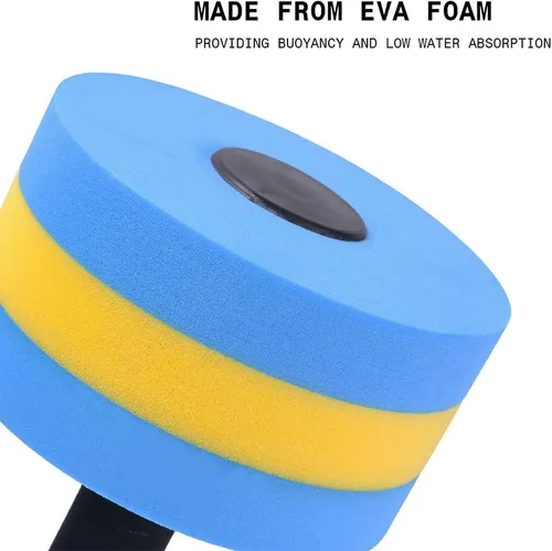 Vista 3 de UNAOIWN Pesas de agua para ejercicio de piscina, 2 mancuernas de agua, aeróbicos acuáticos, pesas de piscina de resistencia ligera, mancuernas
