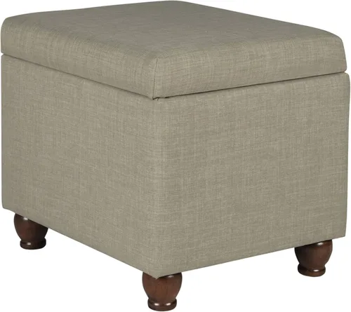 Vista 181 de HomePop Decoración para el hogar K7646-A877 Otomana tapizada moderna rectangular de almacenamiento Otomana con tapa con bisagras