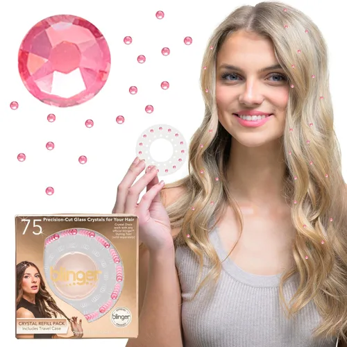 Vista 39 de blinger® Paquete de recarga de cristales brillantes – como se vio en Shark Tank 5 discos – 75 cristales de vidrio de corte preciso Accesorios