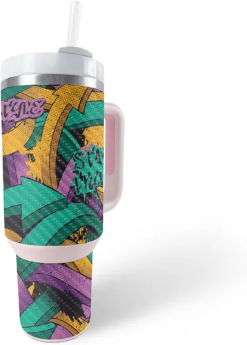Vista 6 de MightySkins Skin - Vaso de vinilo compatible con Stanley The Quencher H2.0 FlowState de 40 onzas – Puppy Fall Funda protectora de vinilo duradera
