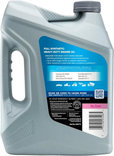 Vista 2 de Valvoline Heavy Duty Full Synthetic 15W-40 Aceite de motor diesel totalmente sintético de alta resistencia 1 galón