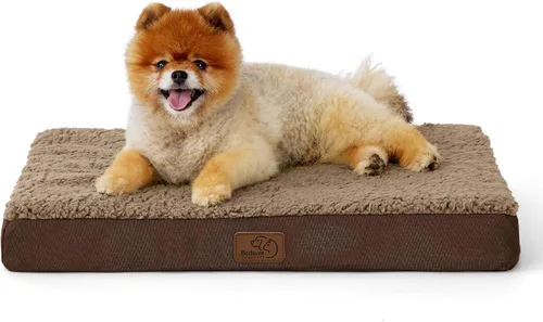 Vista 62 de Bedsure - Cama grande para perros para jaula - Camas planas y cómodas para mascotas con funda extraíble y lavable, alfombrilla ortopédica de espuma