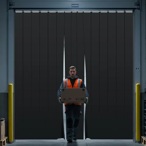 Vista 8 de Juexica Kit de cortina de puerta con tiras de plástico de 72 x 84 pulgadas 0.08'' de grosor, cortinas para entrada de refrigerador, cortinas