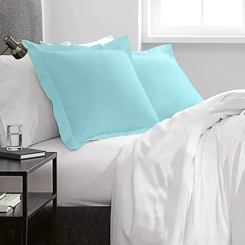 Vista 5 de NTBAY Fundas de almohada estándar de algodón – Fundas de almohada de algodón egipcio de 500 hilos, paquete de 2 fundas de almohada Oxford súper