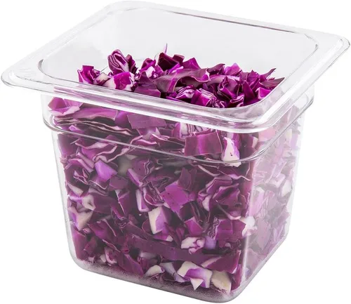 Vista 18 de Restaurantware Met Lux - Contenedor de almacenamiento de alimentos de tamaño completo de 1 8 pulgadas de profundidad, medidas graduadas