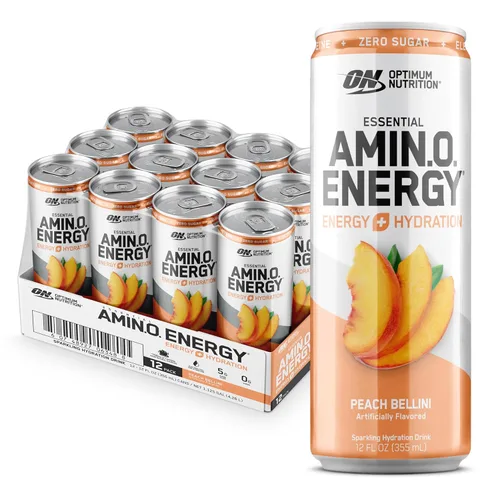 Vista 10 de Optimum Nutrition Amino Energy - Bebida de hidratación espumosa, electrolitos, cafeína, aminoácidos, BCAAs, sin azúcar, explosión de bayas, 12 onzas