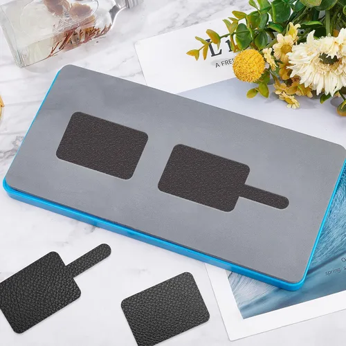 Vista 4 de SUPERDANT Llavero rectangular de corte de cuero, troquelado de madera, máquina de troquelado de adorno, llavero, molde de corte de tela, troqueles