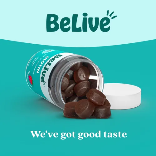 Vista 6 de BeLive Gomitas de biotina con multivitaminas, folato, inositol - Apoya el crecimiento del cabello, piel y uñas saludables - Veganas, a base