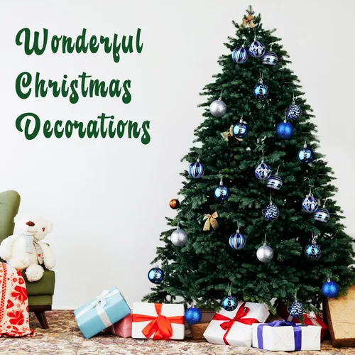 Vista 6 de ADXCO 24 bolas de Navidad de 2.36 pulgadas, 8 estilos, adornos inastillables para árbol de Navidad, adornos de plástico pintados para decoraciones