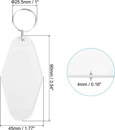 Vista 106 de PATIKIL Vintage Motel Llavero, en blanco Hotel Llaveros Llaveros