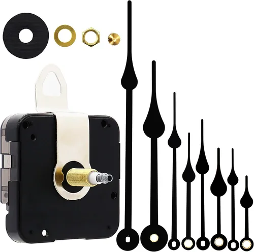 Vista 14 de Repuesto de reloj de cuarzo de pared para manualidades, incluye las agujas, 12888, con pilas, piezas de repuesto