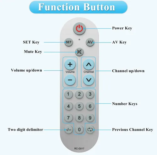 Vista 7 de Control remoto universal de TV con botón grande para ancianos, personas mayores, mayores (requiere control remoto original), con retroiluminación