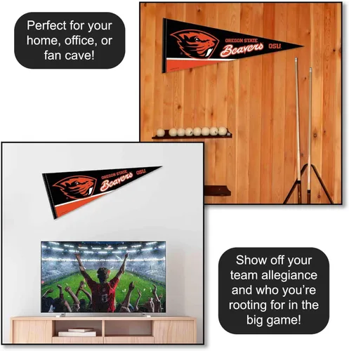 Vista 3 de Oregon State Beavers Banderín de fieltro de tamaño completo