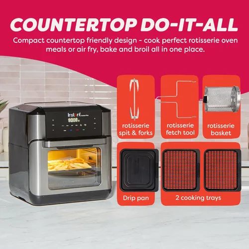 Vista 7 de Instant Pot Vortex Plus - Freidora de aire de 10 cuartos de galón, horno de asado y convección 7 en 10, asado, hornear, deshidratar y calentar