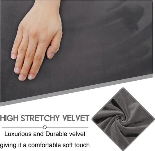 Vista 2 de ULTICOR Sofá reclinable de dos plazas con funda para consola central, fundas de sofá elásticas de terciopelo de 8 piezas, funda para sofá reclinable