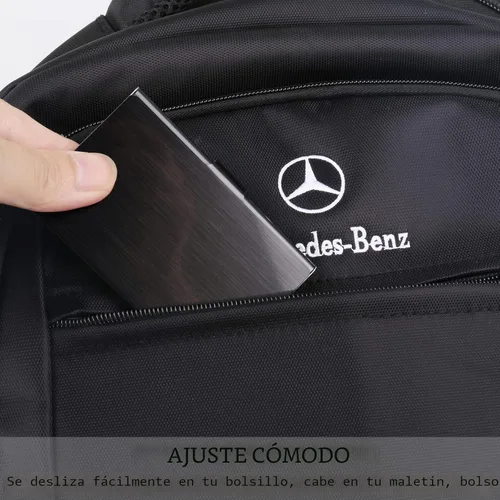 Vista 7 de Estuche delgado para tarjetas de presentación para hombres y mujeres, estuche de bolsillo de metal, soportes profesionales para tarjetas