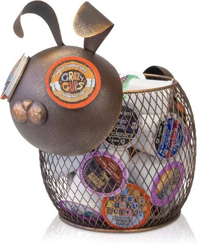 Made Easy Kit Organizador de cestas de cápsulas de café, decoración útil, compatible con cápsulas Keurig K-Cup, decoración funcional de barra de