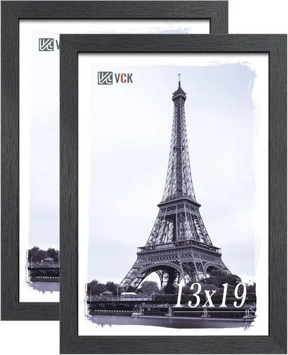 Vista 50 de VCK Portarretratos de madera negra de 5 x 7 pulgadas, para colgar en la pared, galería o mesa, 1 paquete