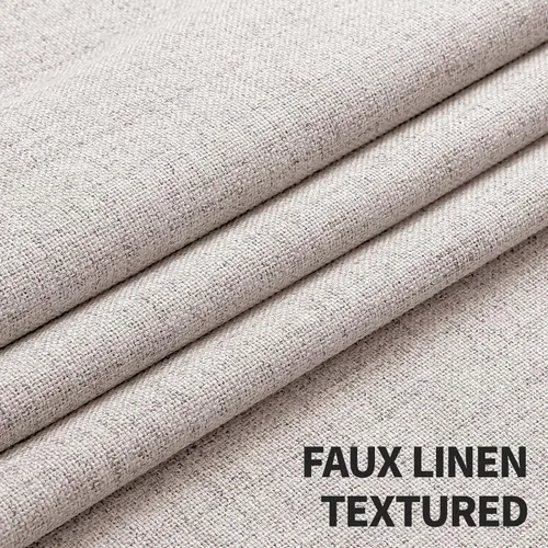 Vista 28 de CUCRAF - Juego de 2 paneles de cortinas de ventana con oscurecimiento total del 100%, de 54 pulgadas de largo, con aspecto de lino falso, cortinas