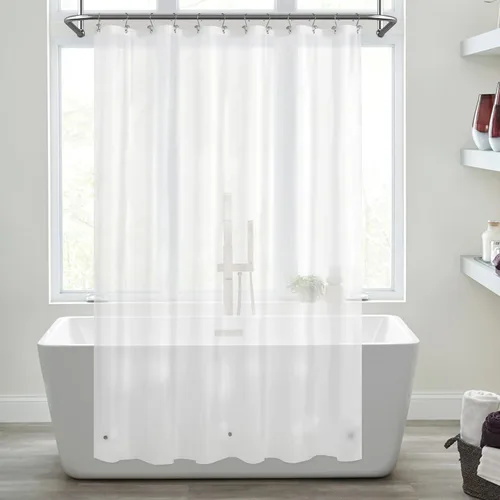 Vista 29 de Mrs Awesome Cortina de regadera para cabina de ducha 36x72, forro de cortina de regadera de plástico PEVA para baño, ligera e impermeable, 36 x 72